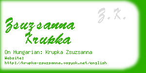 zsuzsanna krupka business card